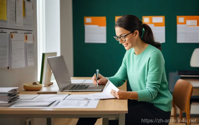 건축사 자격증 갱신 요건 - **A male architect in his late 40s, with a relaxed yet confident demeanor, is efficiently managing h... 건축사 자격증 갱신 요건 - **A male architect in his late 40s, with a relaxed yet confident demeanor, is efficiently managing h...