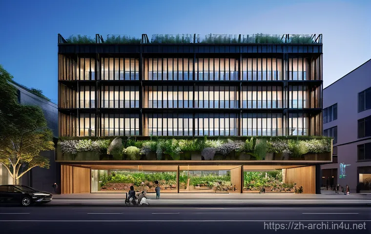 건축 실무에서 창의적 문제 해결 사례 - **Prompt 1: Innovative Urban Community Hub with Vertical Greenery** "A vibrant and modern urban ...