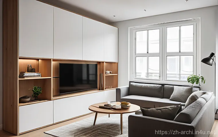 건축 설계와 공간 계획의 중요성 - **"A beautifully designed, compact urban apartment maximizing space. The scene features a modern liv...