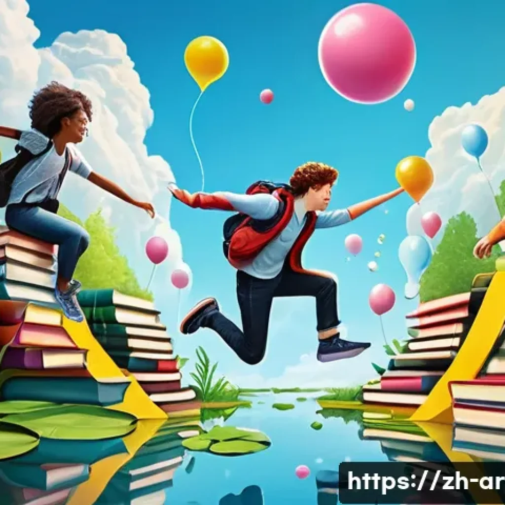 건축 실무에서 학습 동기 부여 방법 - **Prompt:** A whimsical and vibrant illustration depicting a diverse group of young adults, dressed ...