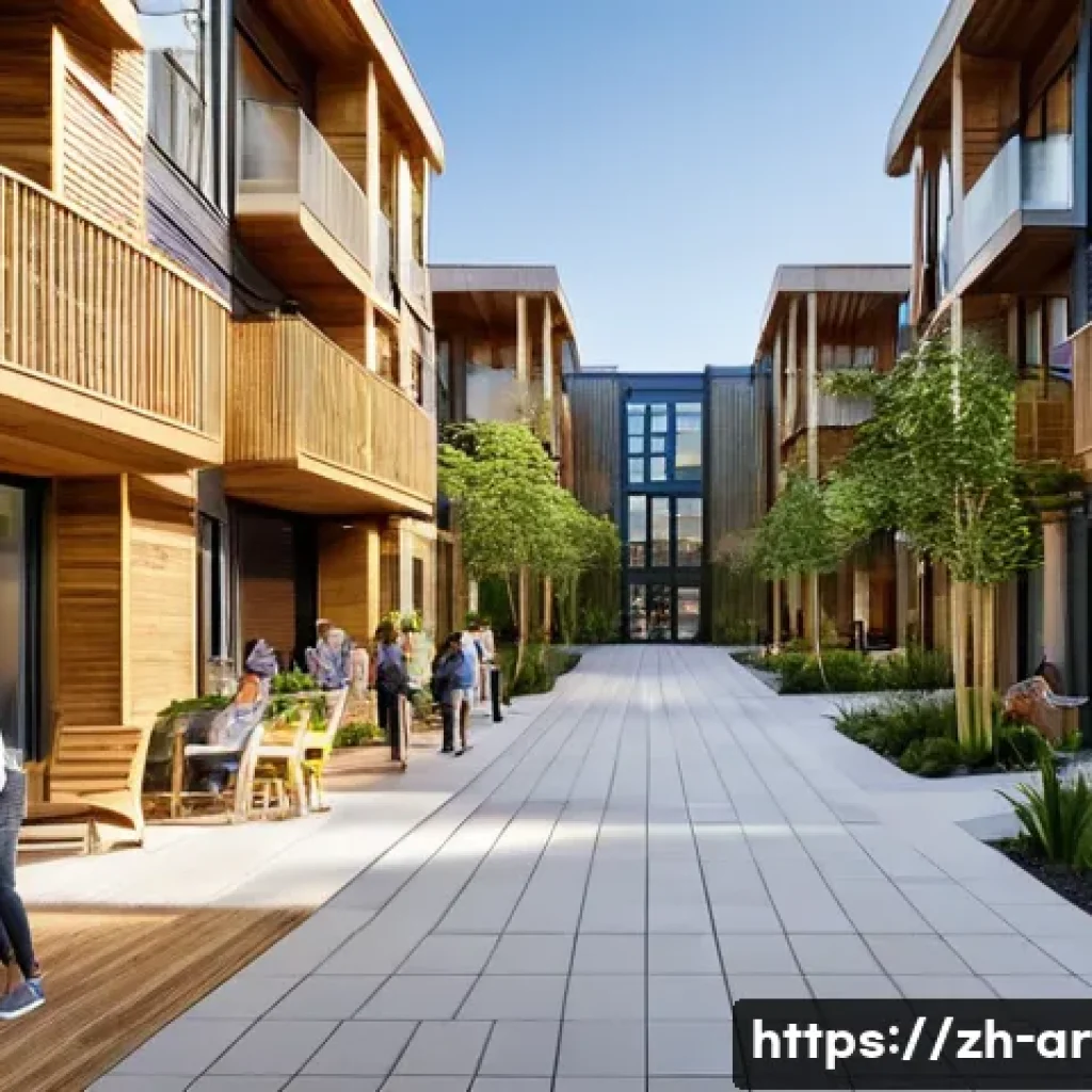 건축 관련 공모전 참여 사례 - "A vibrant community hub, part of an urban renewal project, nestled in a bustling city environment. ...