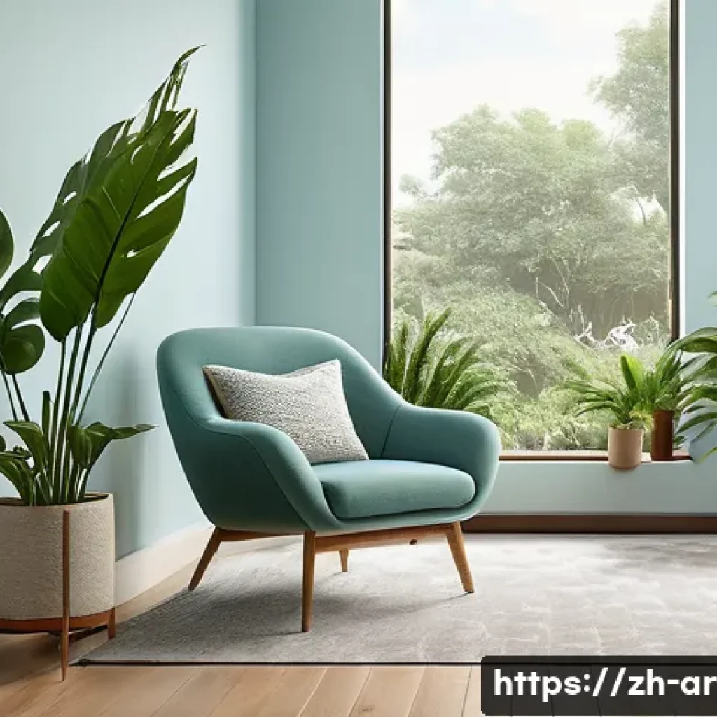 건축과 디자인 심리학 - **Image Prompt 1: "A serene and inspiring home study room bathed in abundant natural light. The room...