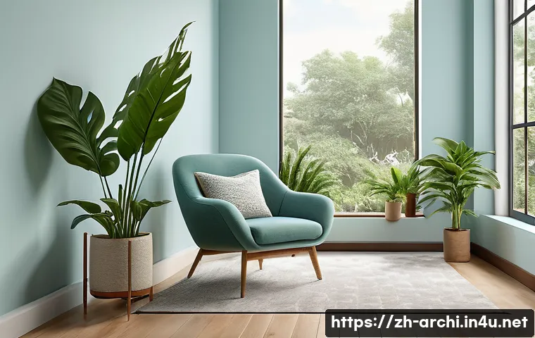 건축과 디자인 심리학 - **Image Prompt 1: "A serene and inspiring home study room bathed in abundant natural light. The room...