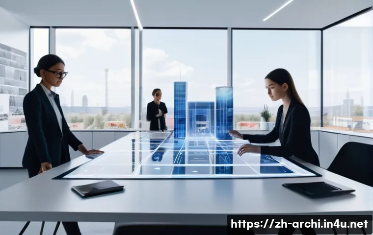건축가로서의 직업 만족도 높이는 법 - **Prompt 1: Future of Architectural Design with AI Integration** "A modern, bright architectural...