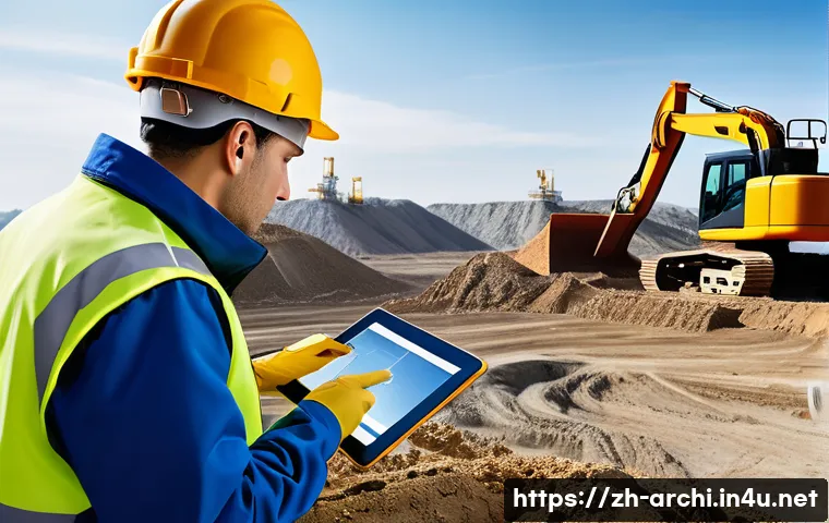 건축 실무에서 활용 가능한 도구 - A modern construction site scene featuring a professional using a high-precision laser distance mete...